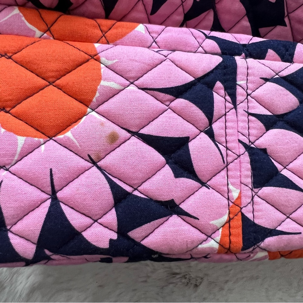 Vera Bradley Pink/Blue/Orange Floral Print Shoulder Purse - Picture 13 of 13